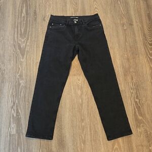 Zara boys straight leg black denim jeans